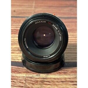 Minolta AF 50mm 1:1.7 Lens Maxxum 35mm SLR Film Lens W/ Caps - TESTED